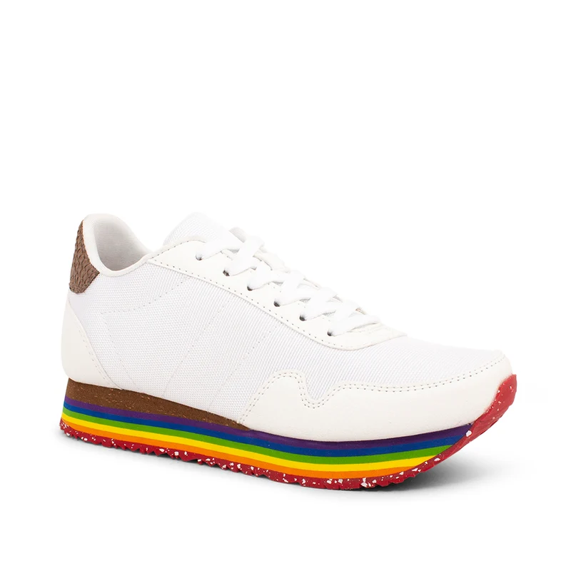 Katrina Teen Plateau - Bright White Rainbow