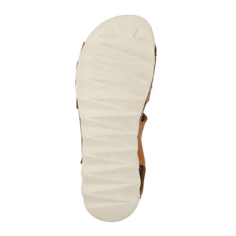 Leather Dual Touch-Fasten Sandals - HAK41012 / 327 452 - Camel