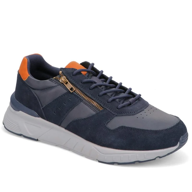 Extra-Wide Fit Casual Trainers - RICHARD / 326 509 - Navy