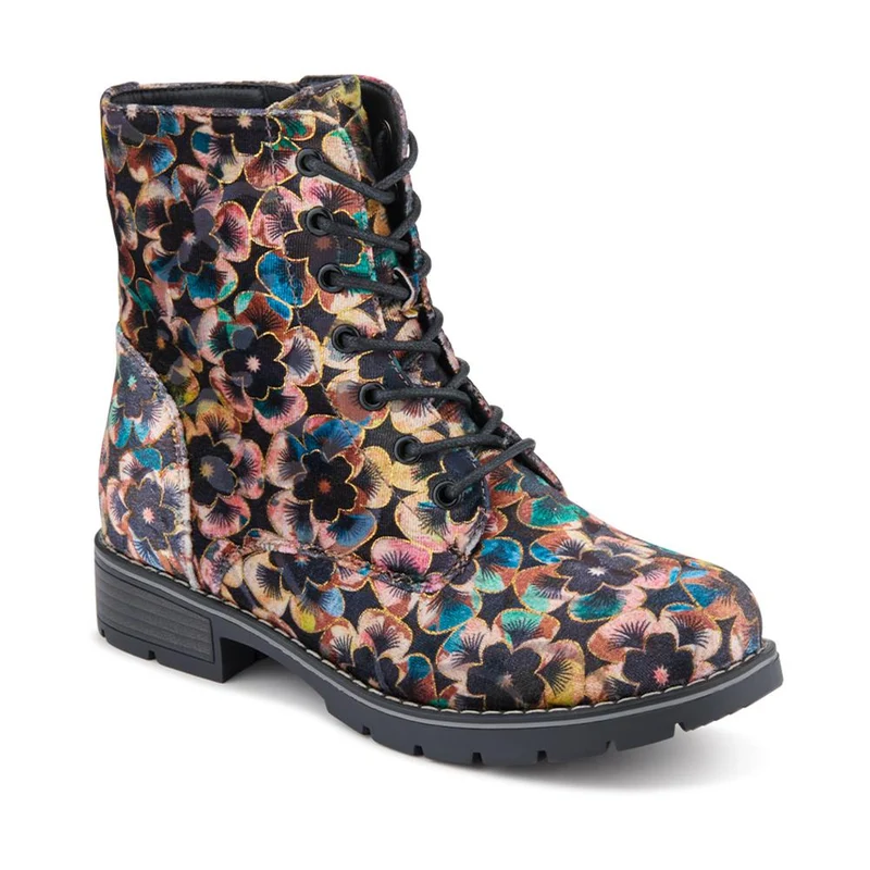 Floral Lace-Up Ankle Boots - WBINS32015 / 318 884