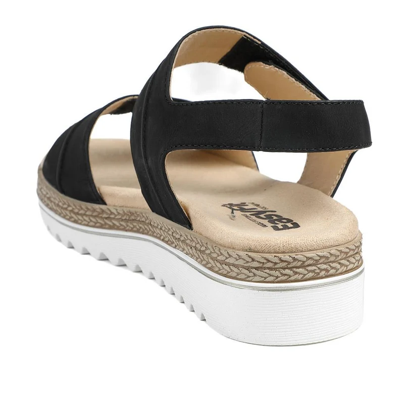 EasyFit Catena Extra Wide Touch Fasten Sandals - CATENA / 329 163 - Black