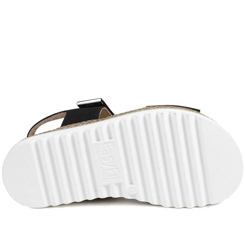 EasyFit Catena Extra Wide Touch Fasten Sandals - CATENA / 329 163 - Black