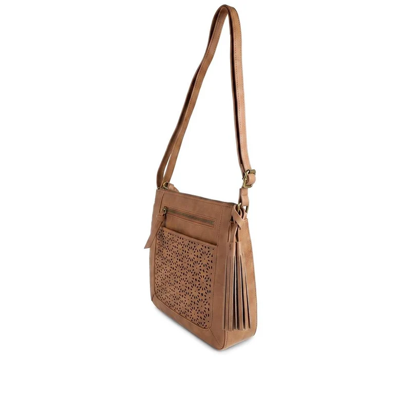 Adjustable Strap Daily Crossbody Bag - JEWN44000 / 330 169 - Cognac