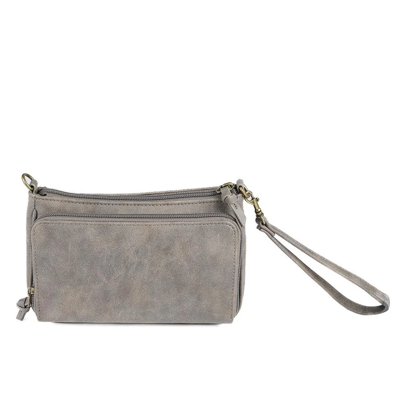 Daily Crossbody Bag With Laser Cut Detailing - JEWN44001 / 330 171 - Chocolate