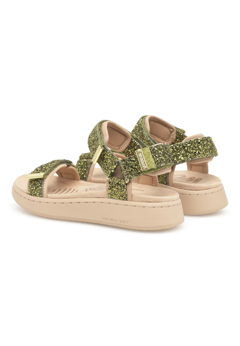 Line Glitter - Bambus Green