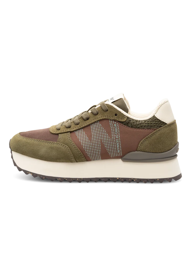 Ronja Plateau - Dark Olive Multi