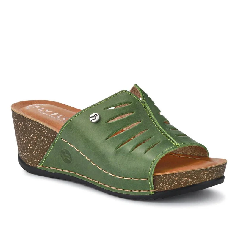 Fly Flot Wedge Heeled Mule Sandals - FLY37057 / 323 225