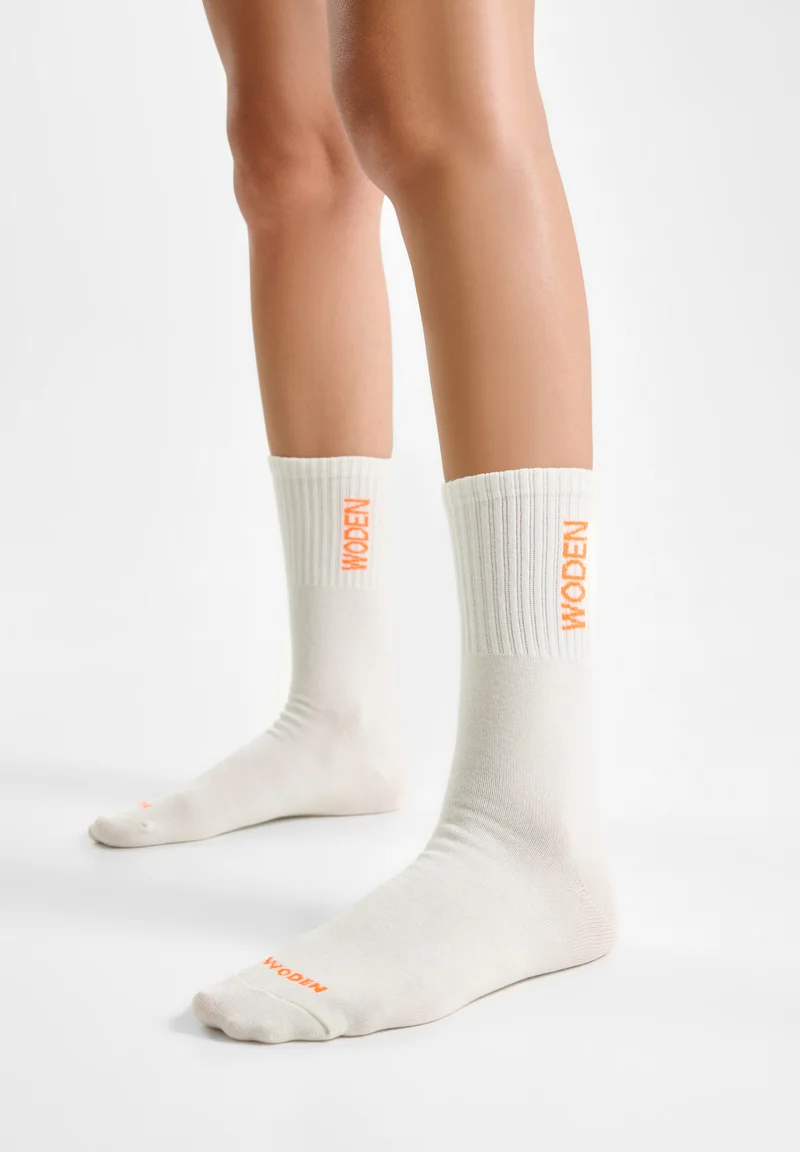 WODEN Sock - Whisper White/Tiger