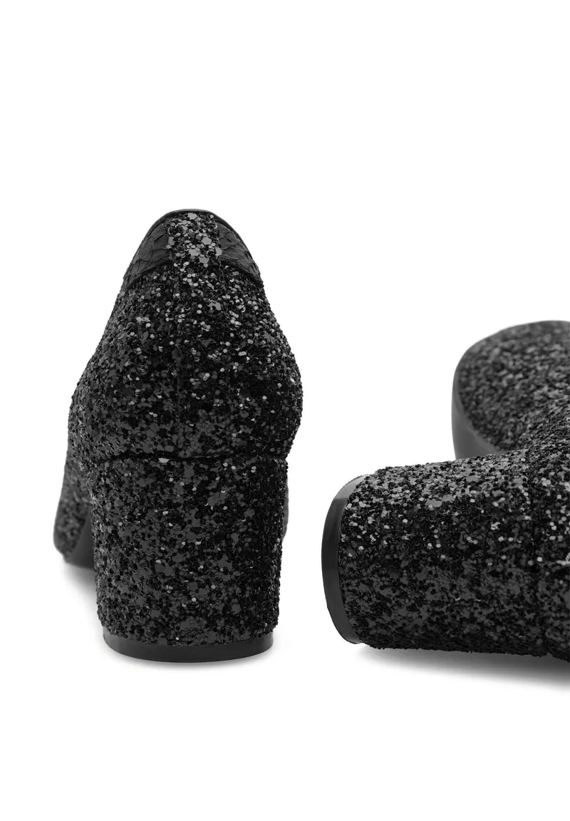 Marie Low Glitter - Black