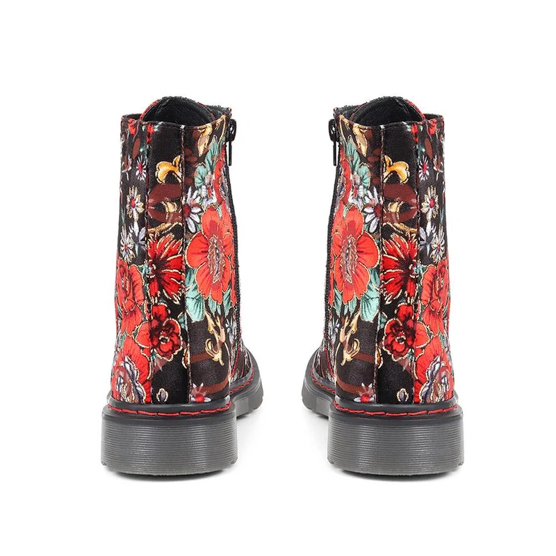 Casual Ankle Boots - WBINS38035 / 324 118 - Floral