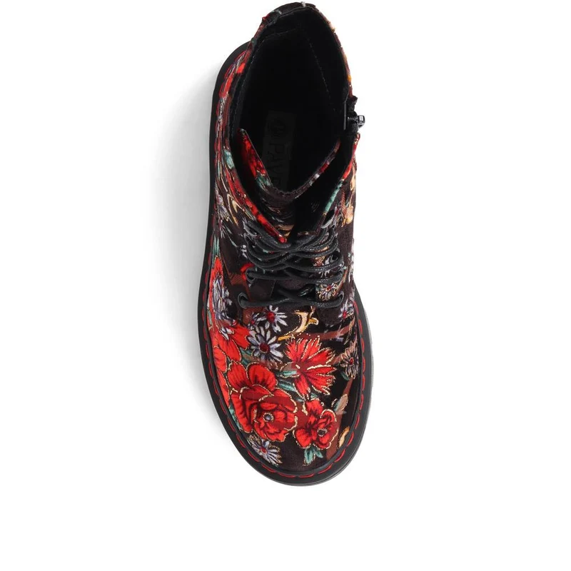 Casual Ankle Boots - WBINS38035 / 324 118 - Floral