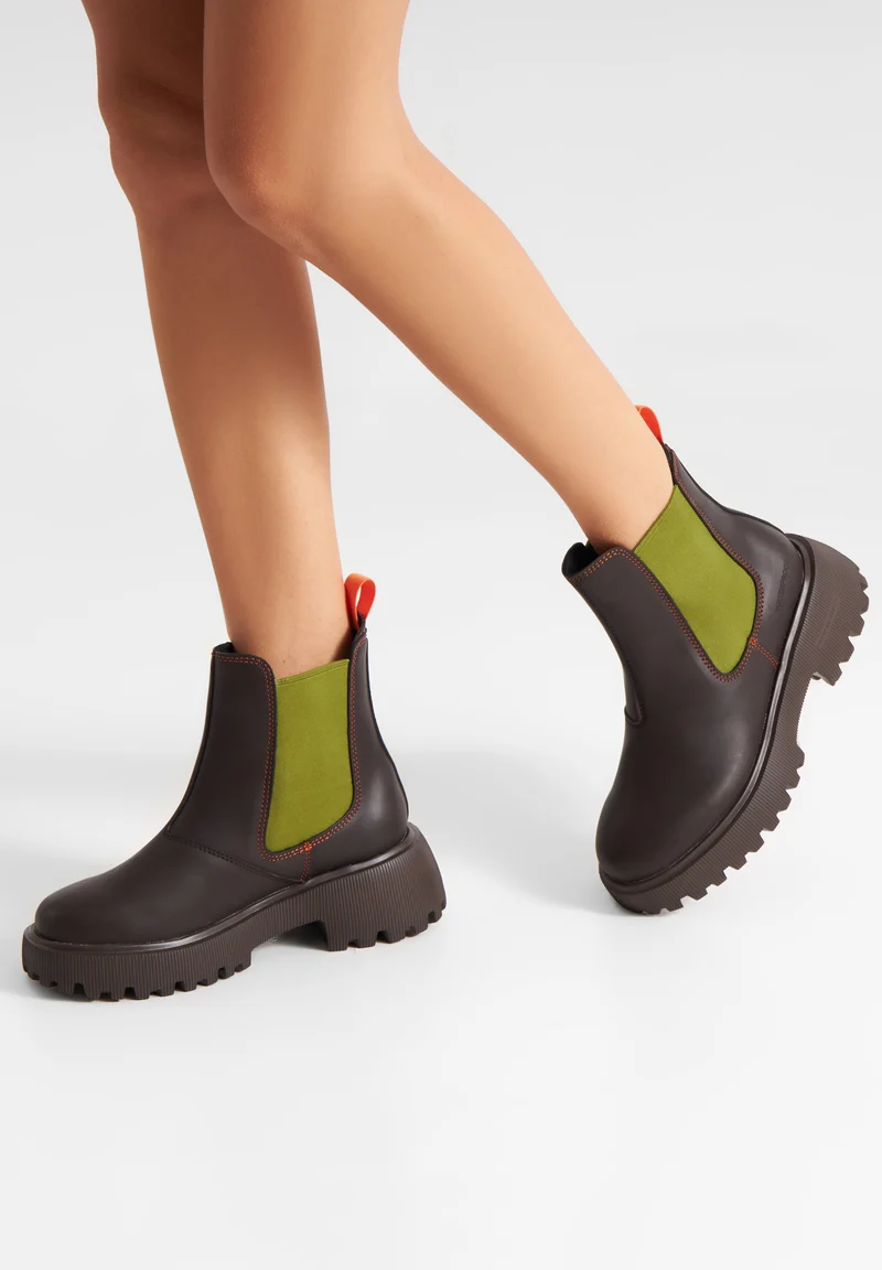 Aya Waterproof - Chocolate/Bambus Green