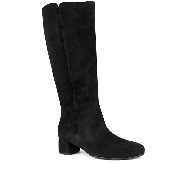 Gabor Leather Block Heel Long Boots - GAB44500 / 330 008