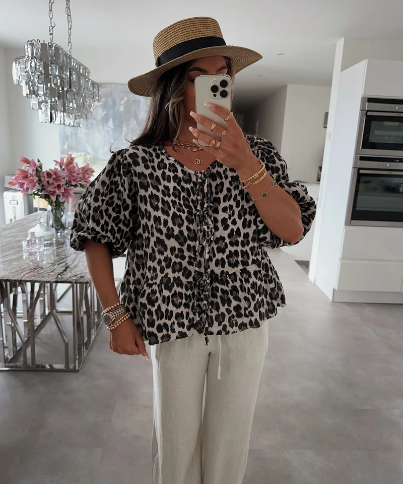 Musselin Bluse Elora Leo
