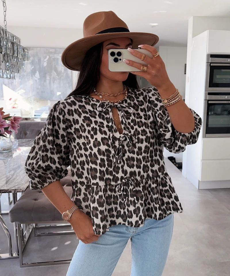 Musselin Bluse Elora Leo
