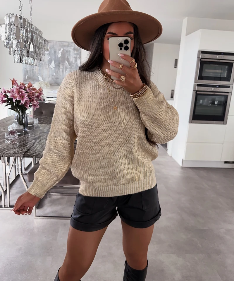 Pullover Metallic Livi Gold