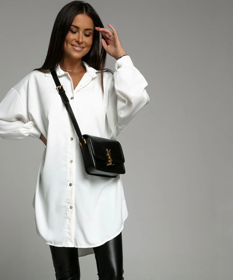 Bluse Carlota Lang Weiß