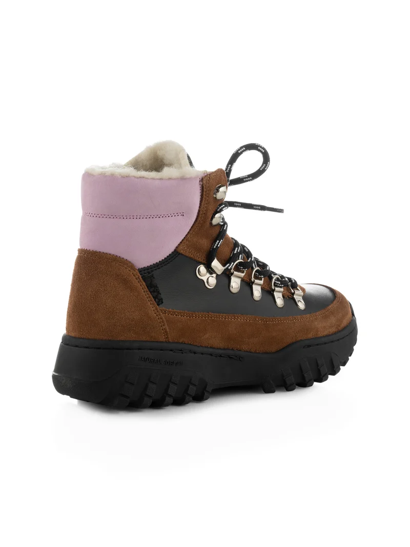 Iris Track Leather Suede - Black/Brown