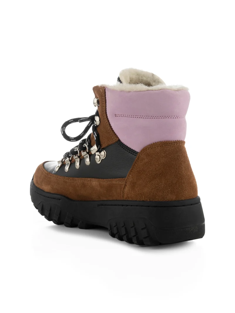 Iris Track Leather Suede - Black/Brown