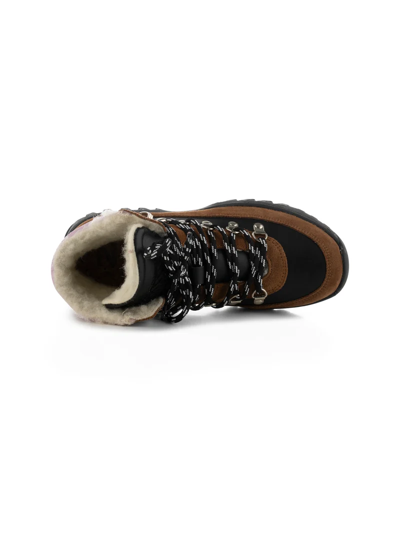 Iris Track Leather Suede - Black/Brown