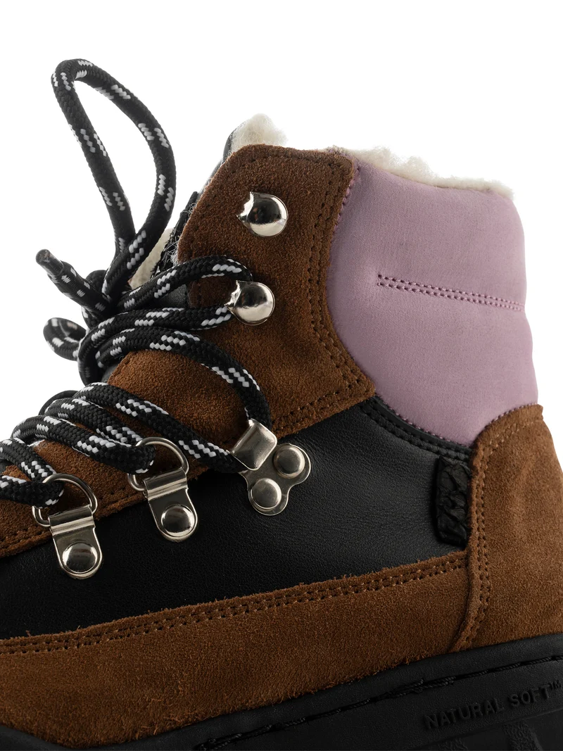 Iris Track Leather Suede - Black/Brown