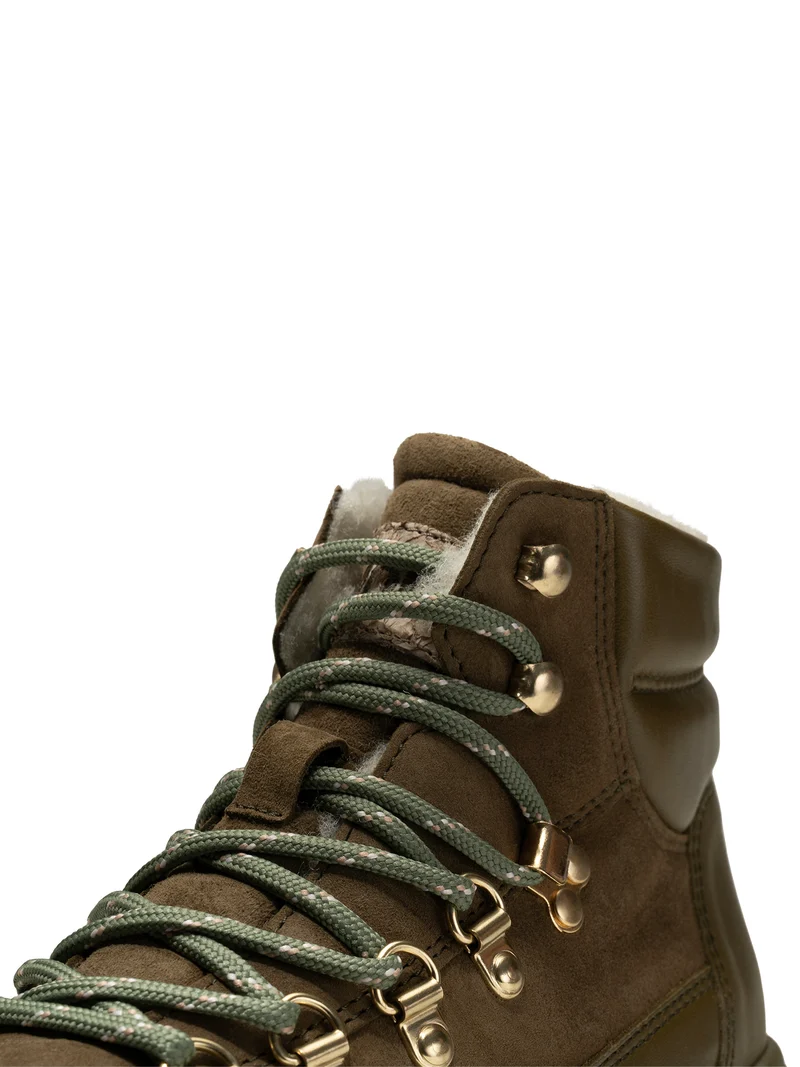 Iris Track Leather Suede - Cypress/Dark Olive