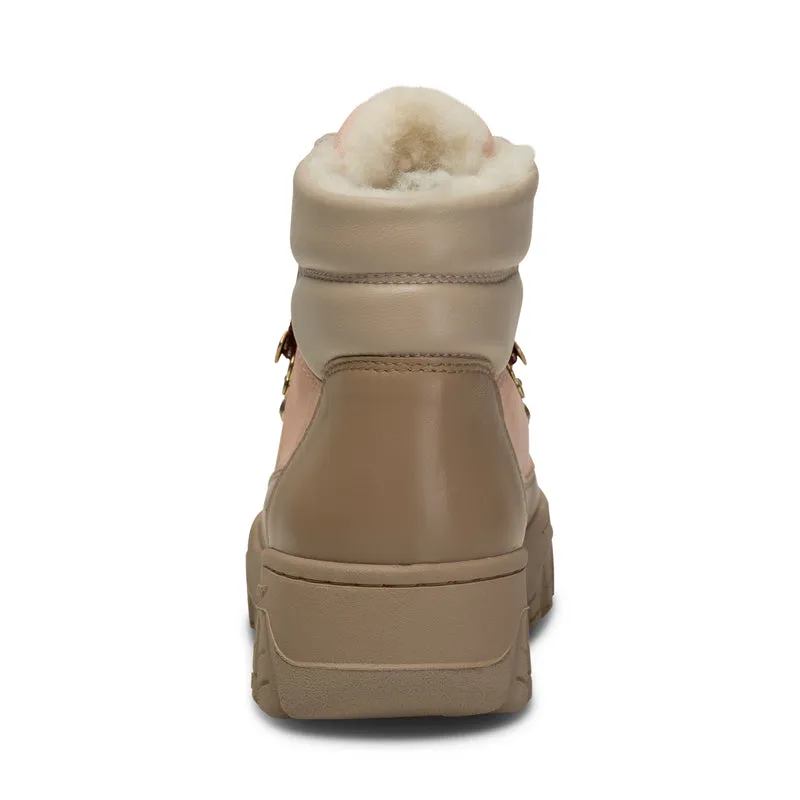 Iris Track Leather Suede - Ballerina/Silver Mink