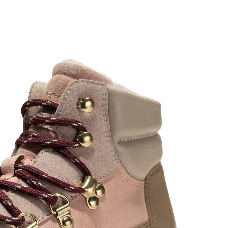 Iris Track Leather Suede - Ballerina/Silver Mink