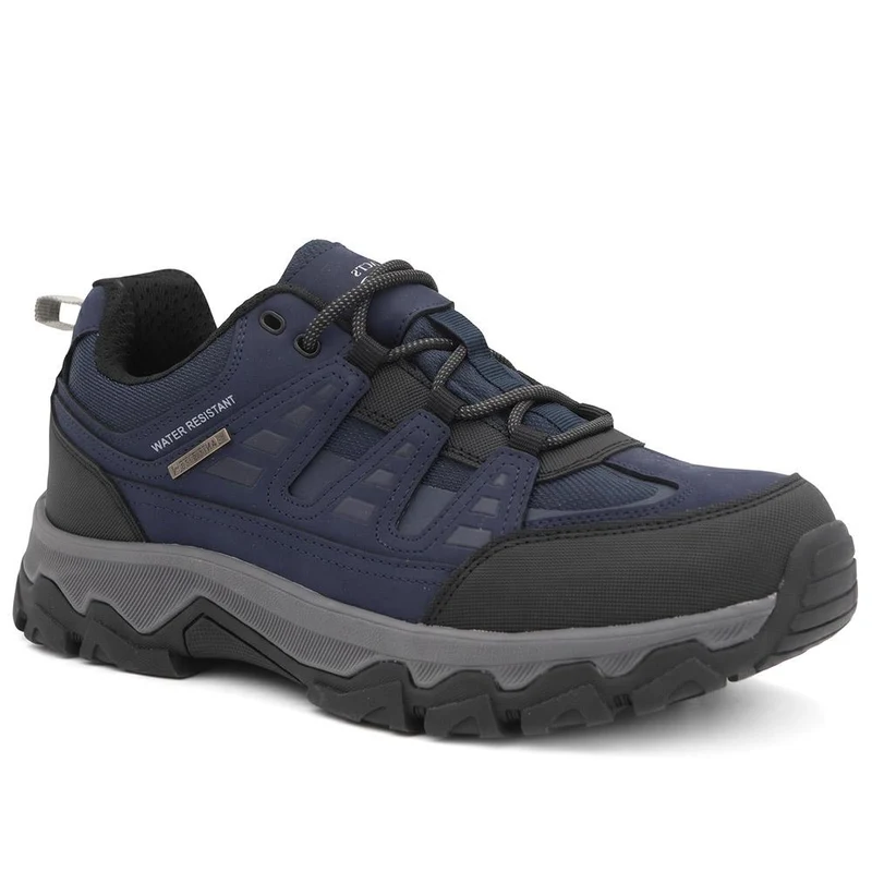 Extra Wide Leather Walking Trainers - FOCUS44001 / 330 474