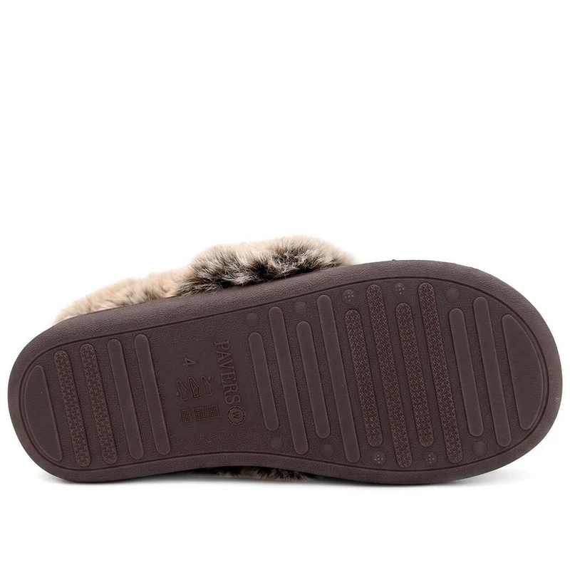 Wide Fit Soft Full Slippers - GALOP42015 / 328 608 - Chocolate