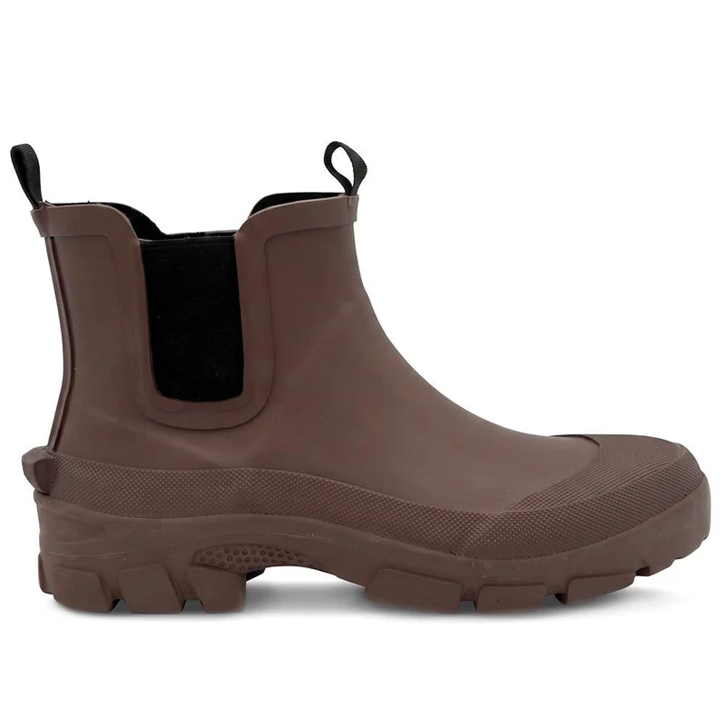 Wide Fit Rubber Ankle Boots - RAI42002 / 328 518 - Dark Brown