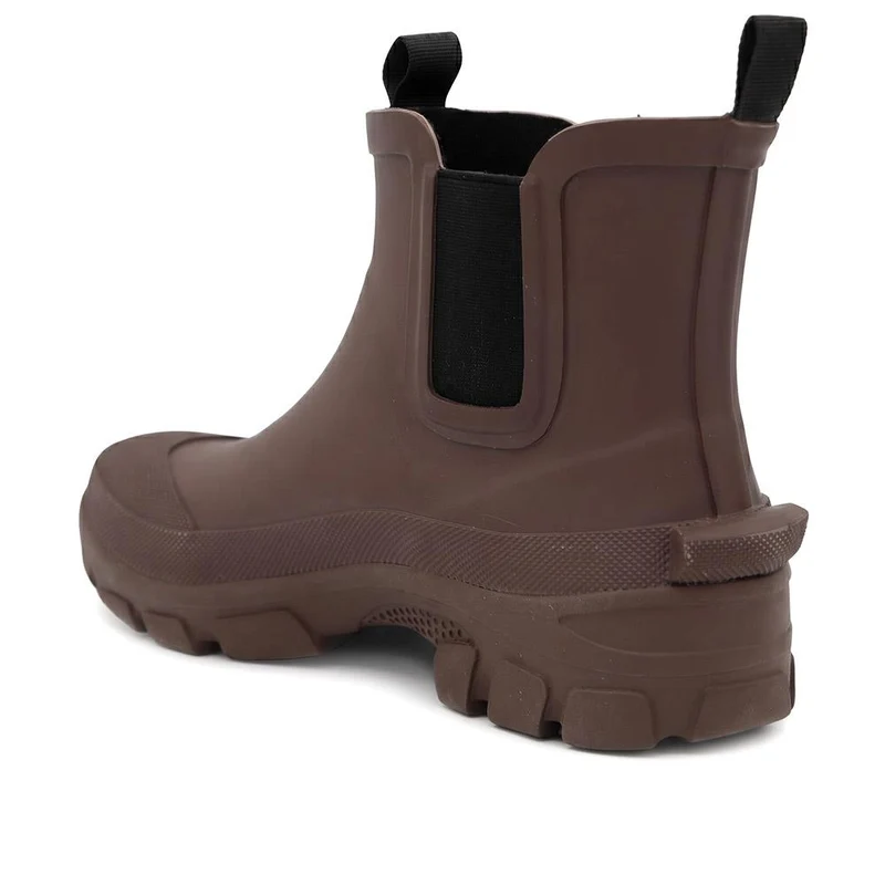 Wide Fit Rubber Ankle Boots - RAI42002 / 328 518 - Dark Brown