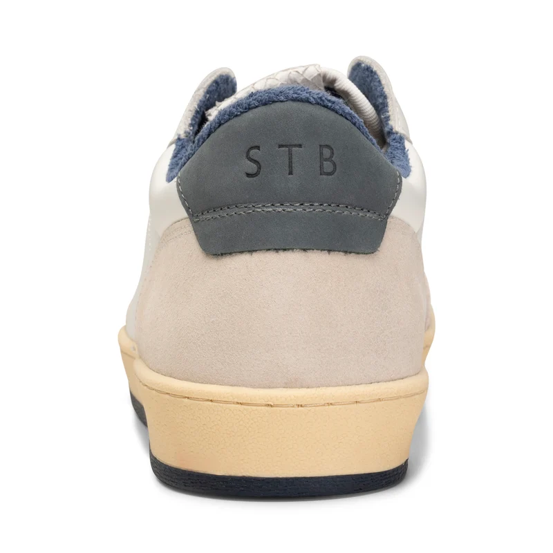 Babtiste sneaker leather - WHITE / NAVY