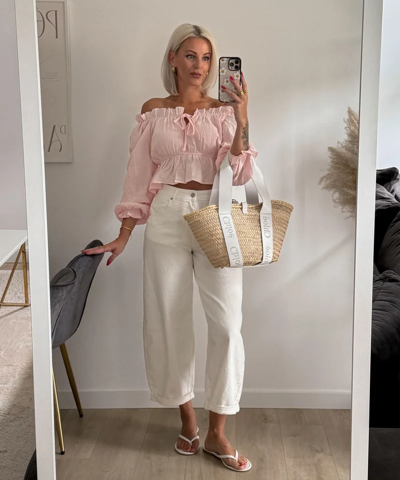 Musselin Bluse Evanthe Rosa