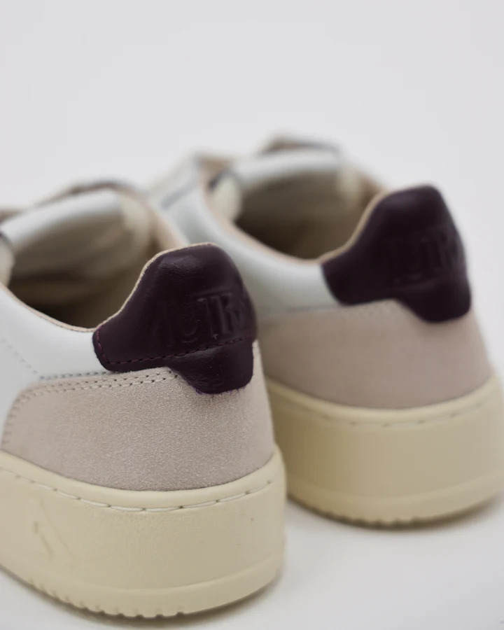LOW SNEAKER 80's LS18 | Suede White/ Fig