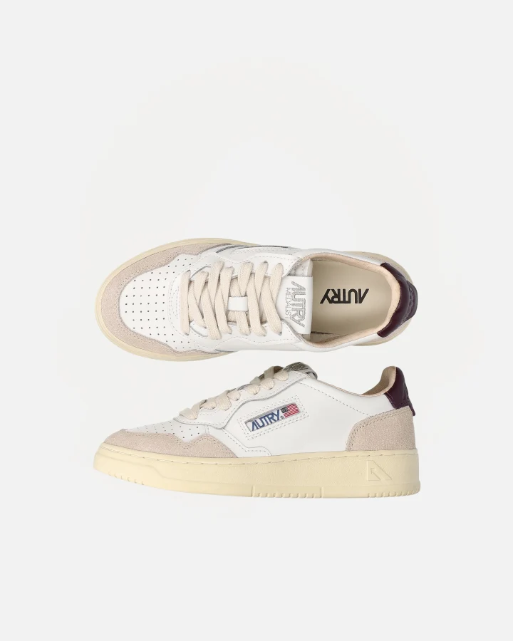 LOW SNEAKER 80's LS18 | Suede White/ Fig