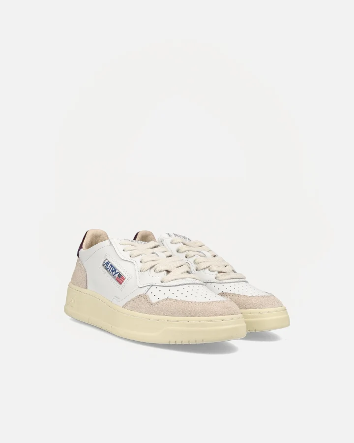 LOW SNEAKER 80's LS18 | Suede White/ Fig