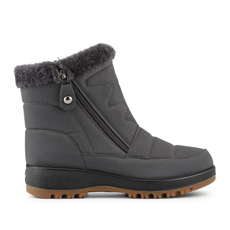Warm Lined Twin Zip Weather Boots - ACADE42000 / 328 503 - Grey