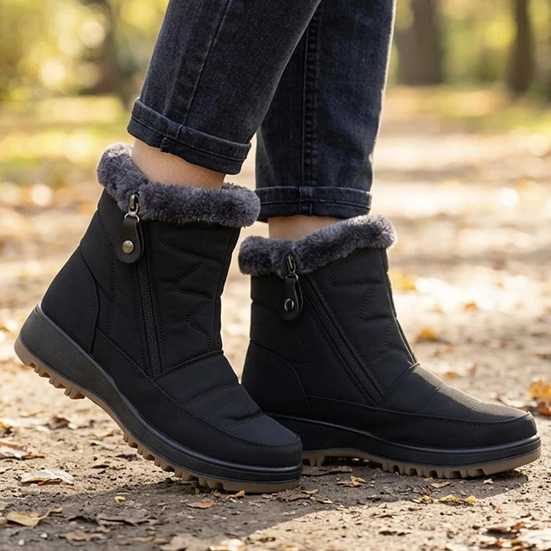 Warm Lined Twin Zip Weather Boots - ACADE42000 / 328 503 - Black