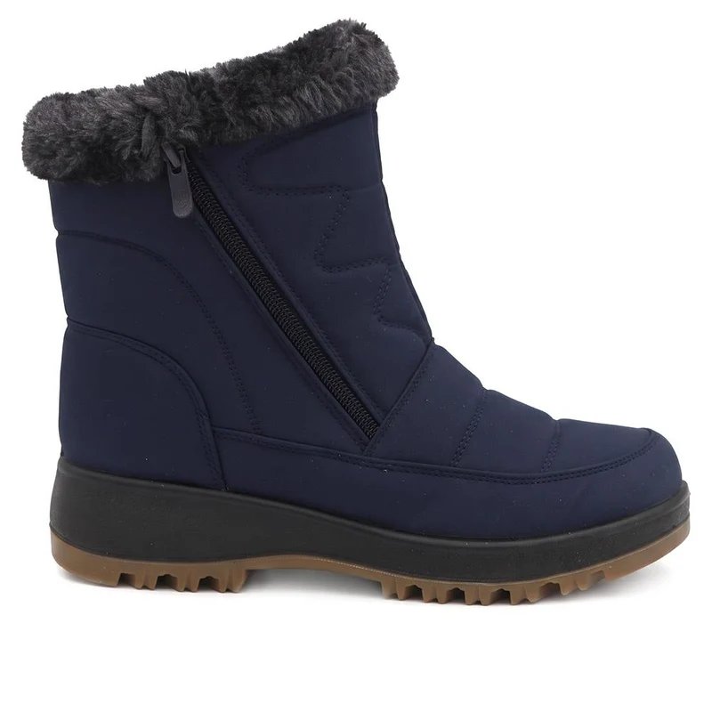 Warm Lined Twin Zip Weather Boots - ACADE42000 / 328 503 - Navy