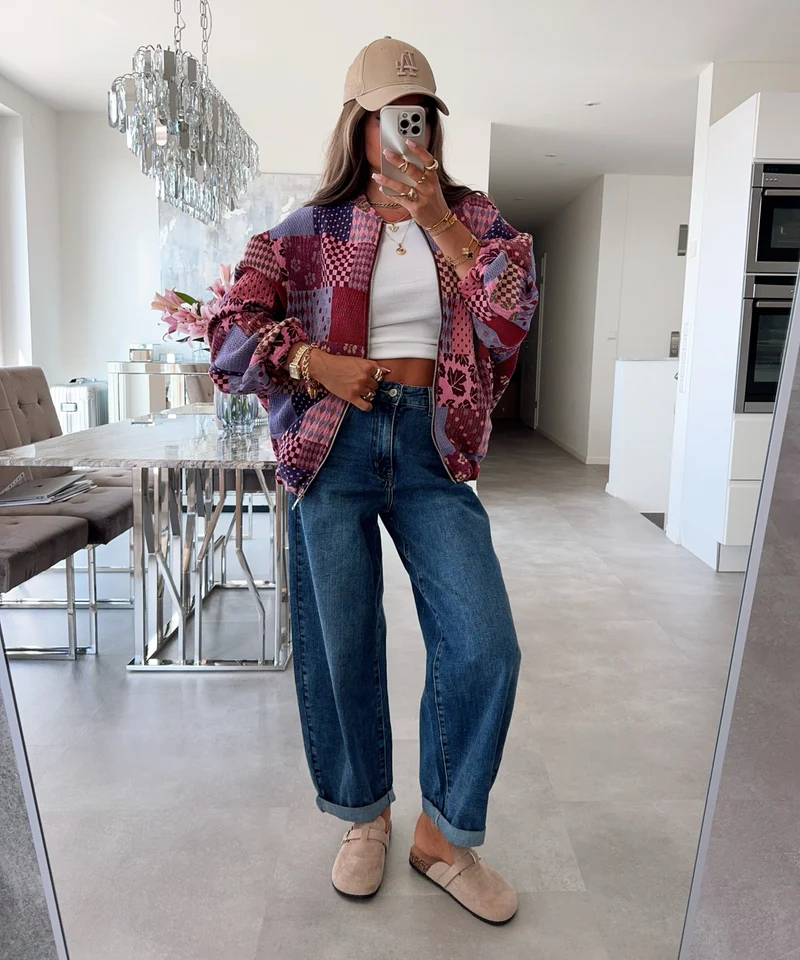 Patchwork Jacke Verona Pink