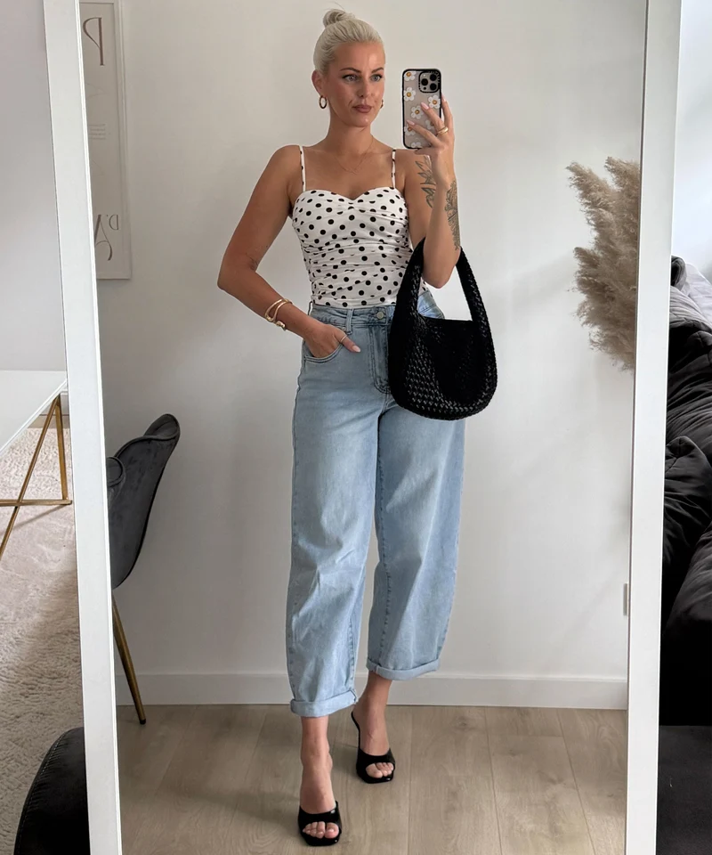 Stretch Balloon Jeans Maretta Blau