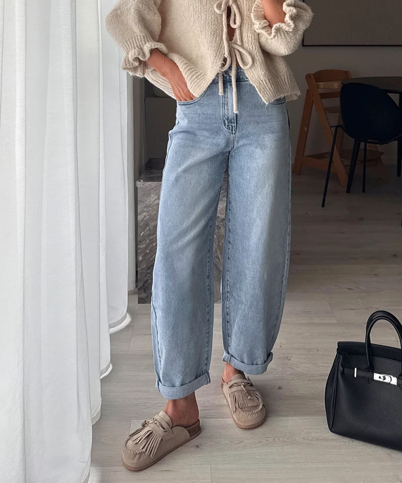 Stretch Balloon Jeans Maretta Blau