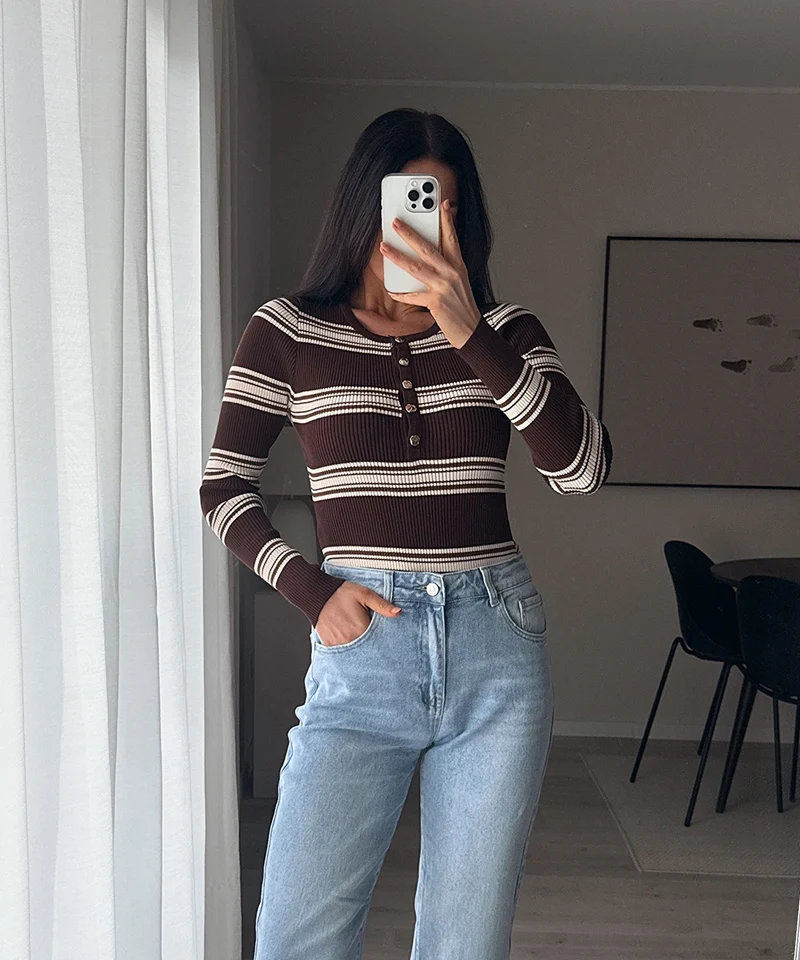 Stretch Mom Jeans Franka Hellblau