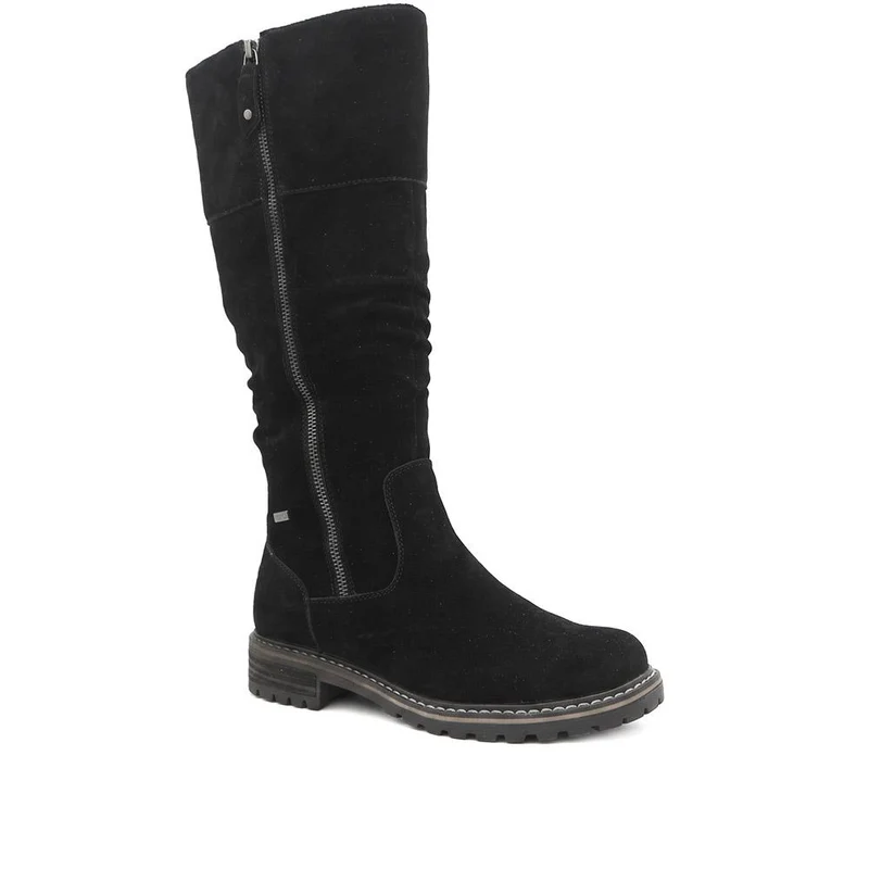 Suede Leather Wide Calf Fit Boots - SHINN44000 / 329 799