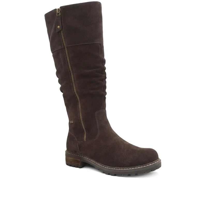 Suede Leather Wide Calf Fit Boots - SHINN44000 / 329 799