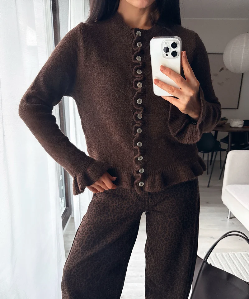 Cardigan Marta Dunkelbraun