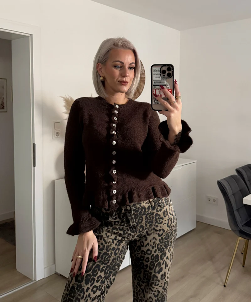 Cardigan Marta Dunkelbraun