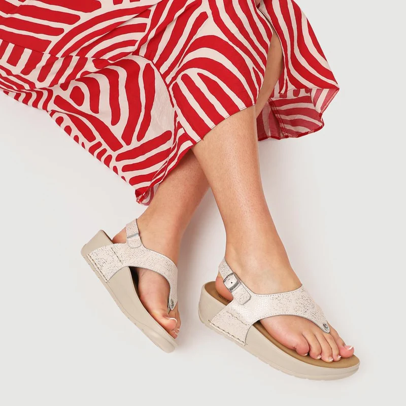 Fly Flot Slingback Strapped Toe Post Sandals - FLY41063 / 326 734 - White