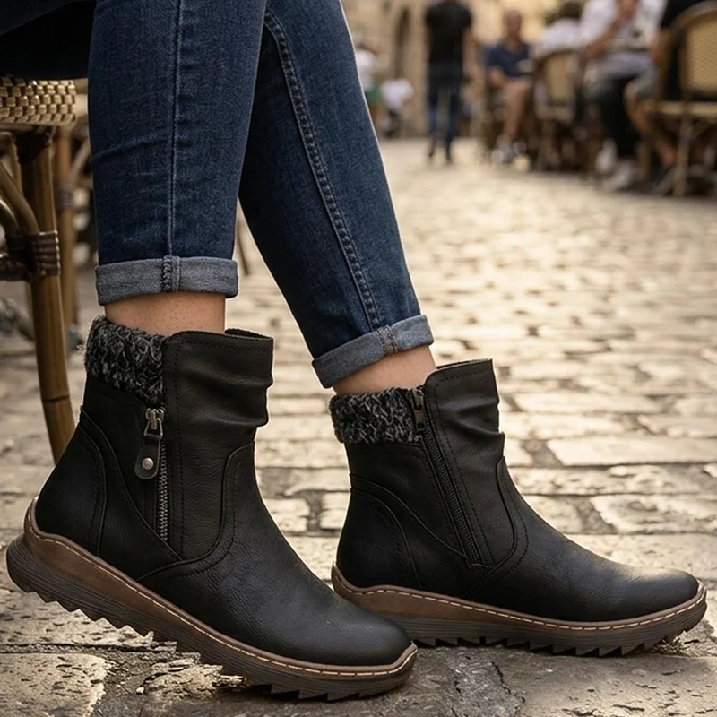 Warm Fashionable Ankle Boots - LAND44014 / 329 950 - Black
